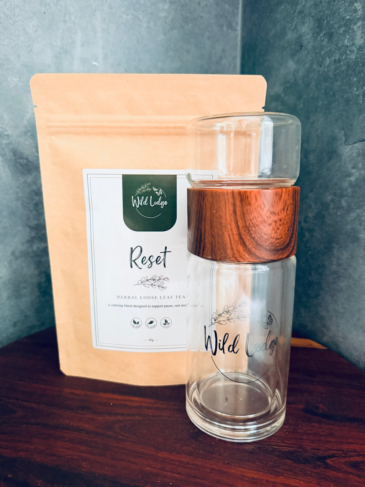 Reset Double Wall Glass Tea Infuser