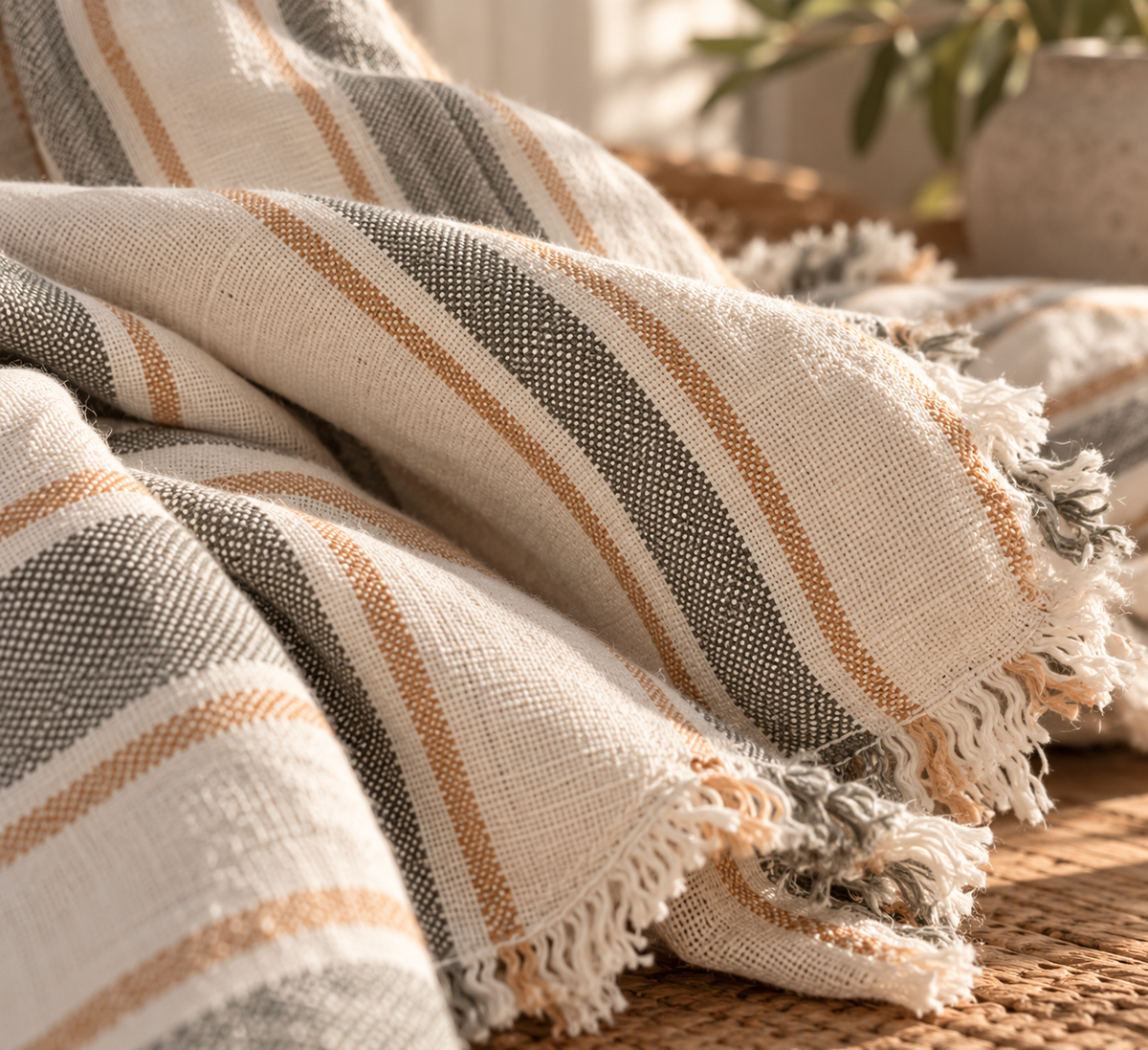 Marlow 100% French Linen Throw