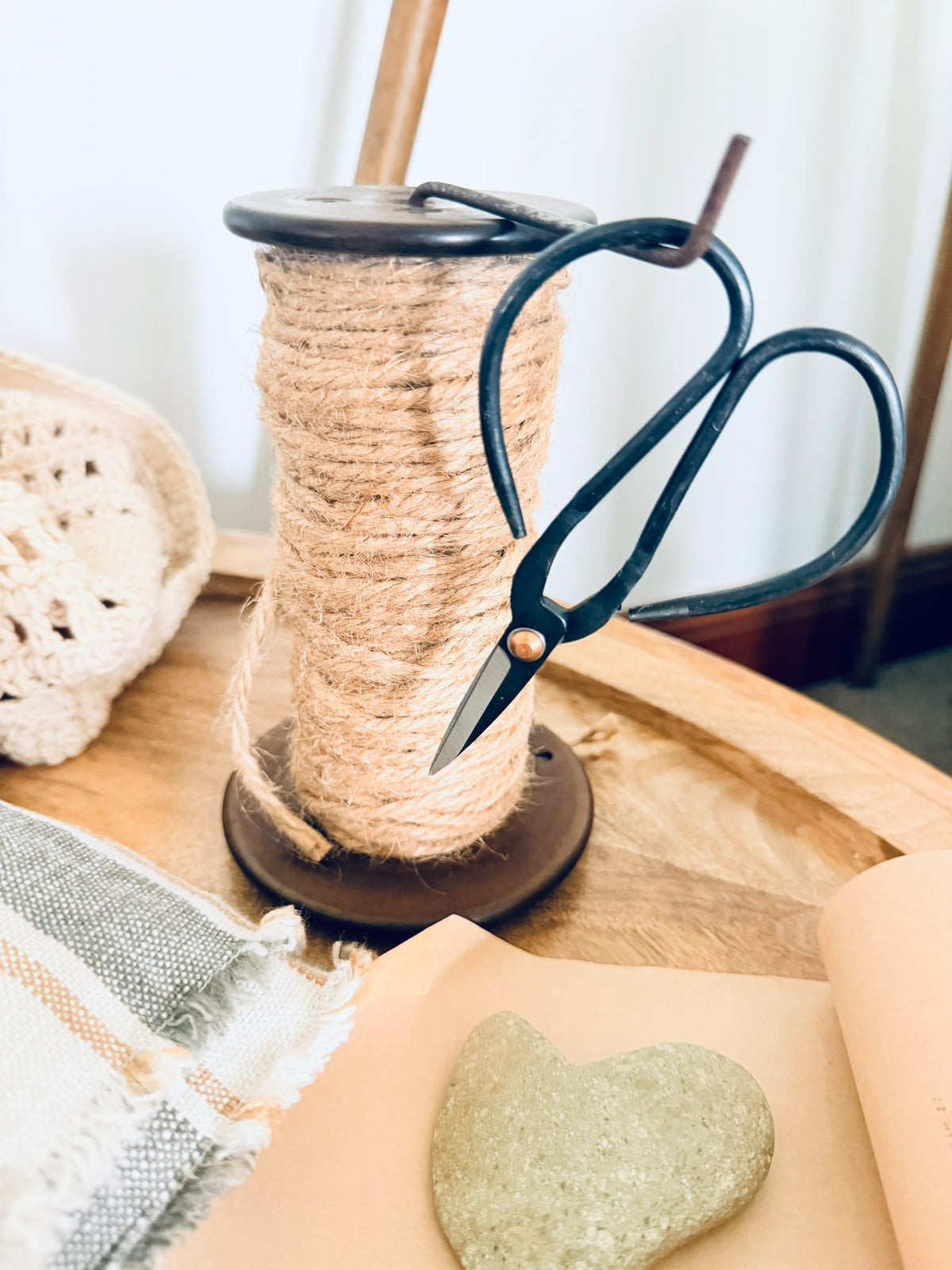 Twine Spool with Iron Scissors