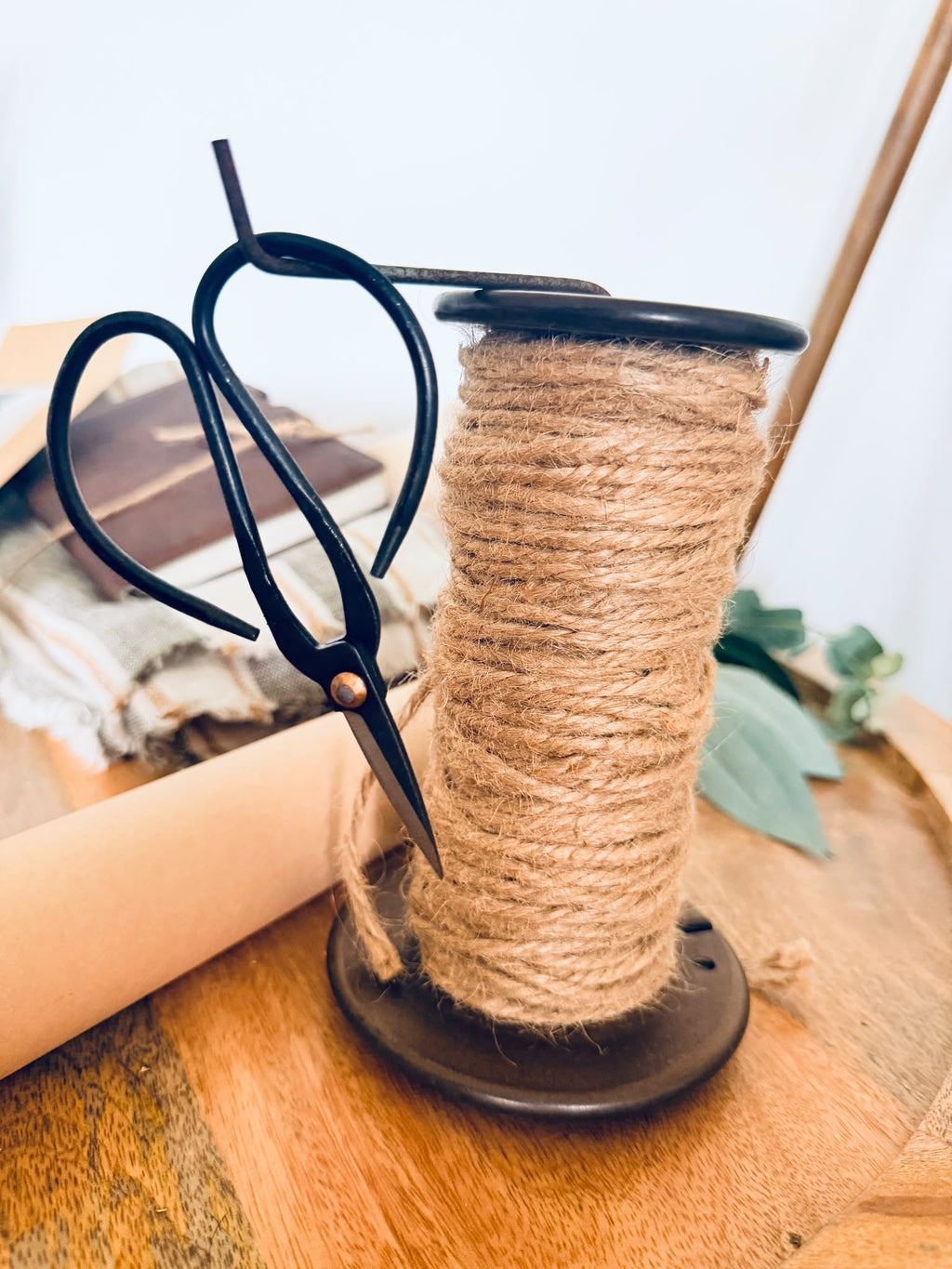 Twine Spool with Iron Scissors