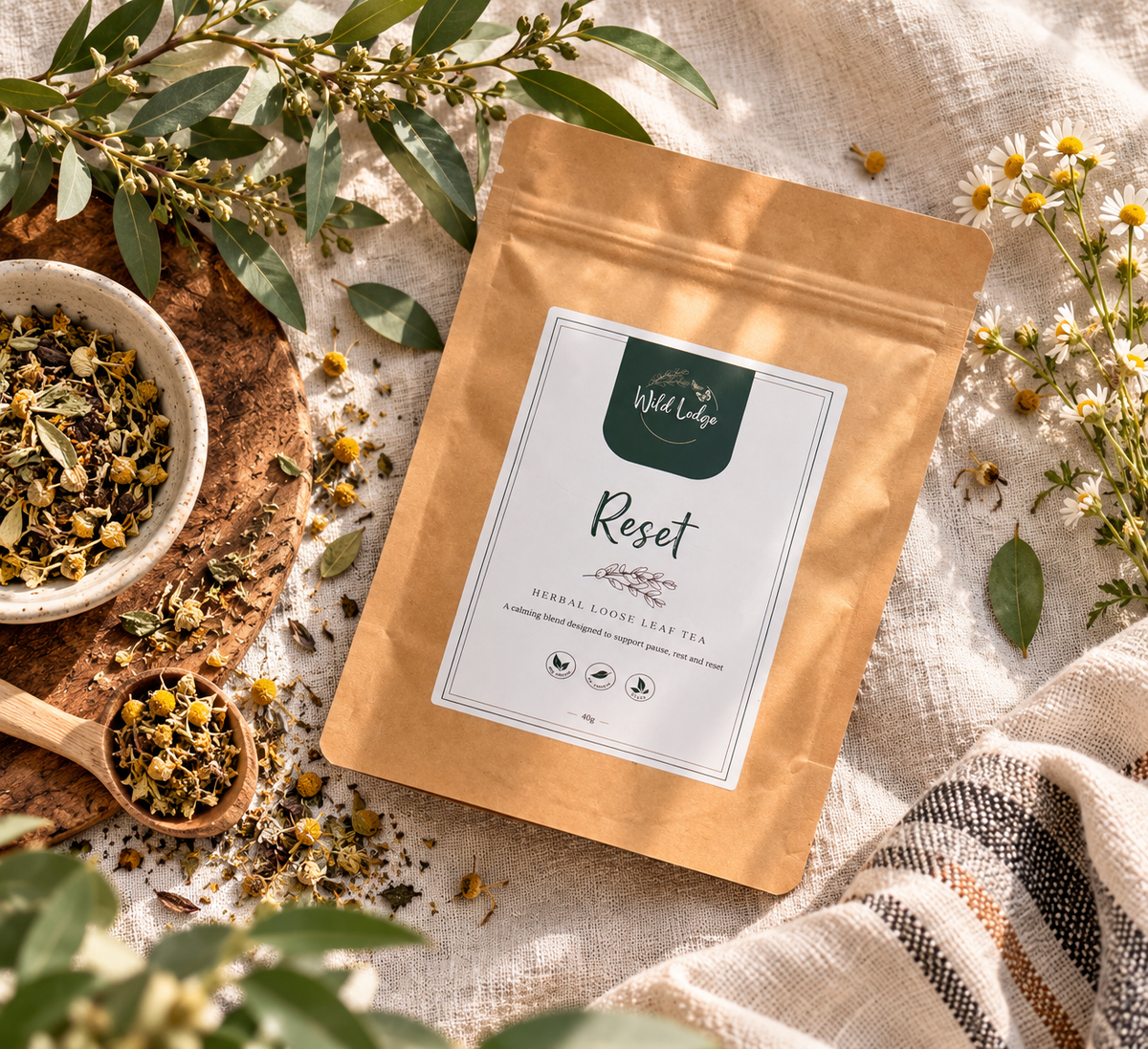 Reset Herbal Loose Leaf Tea 40g