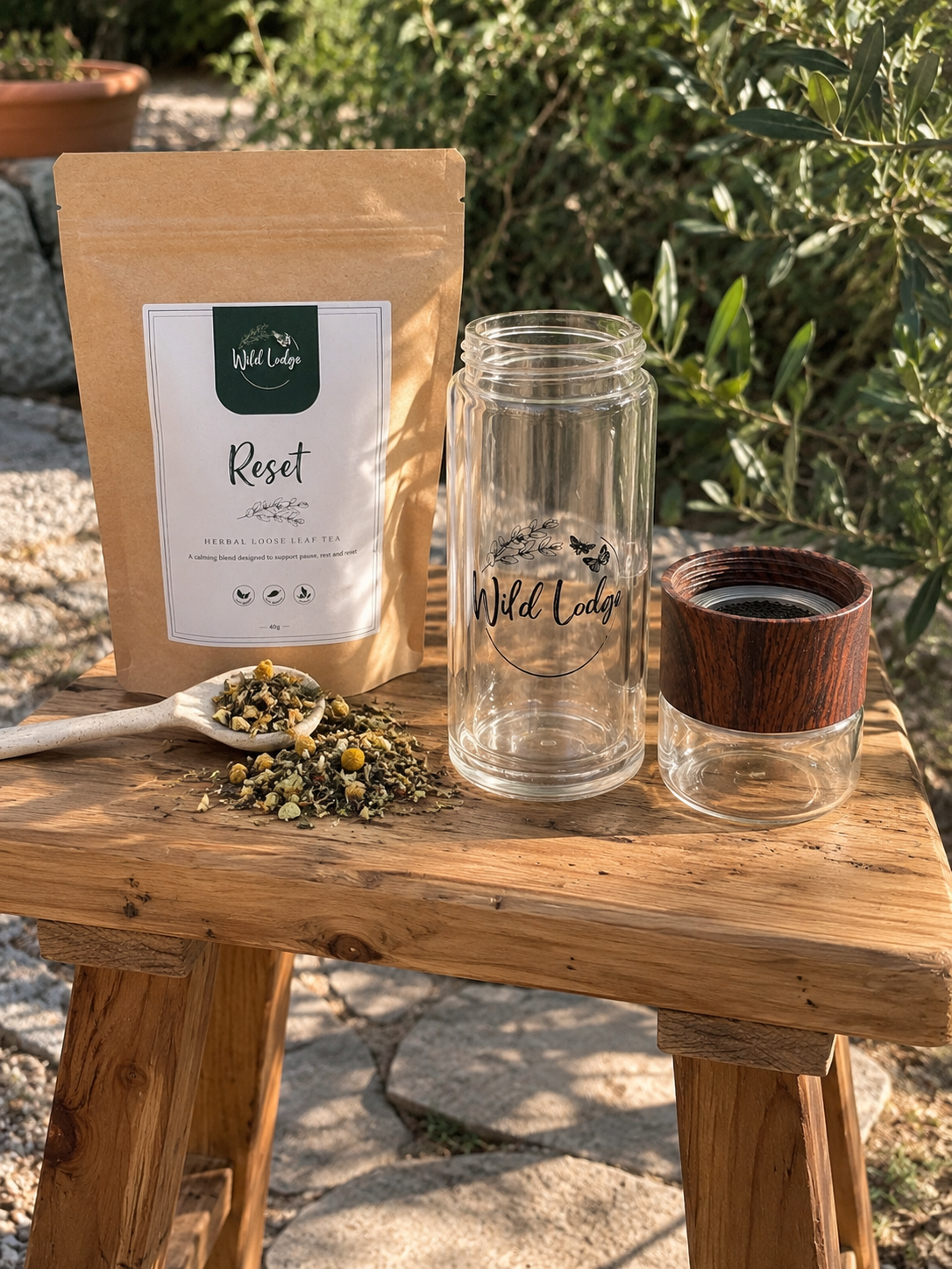 Reset Double Wall Glass Tea Infuser