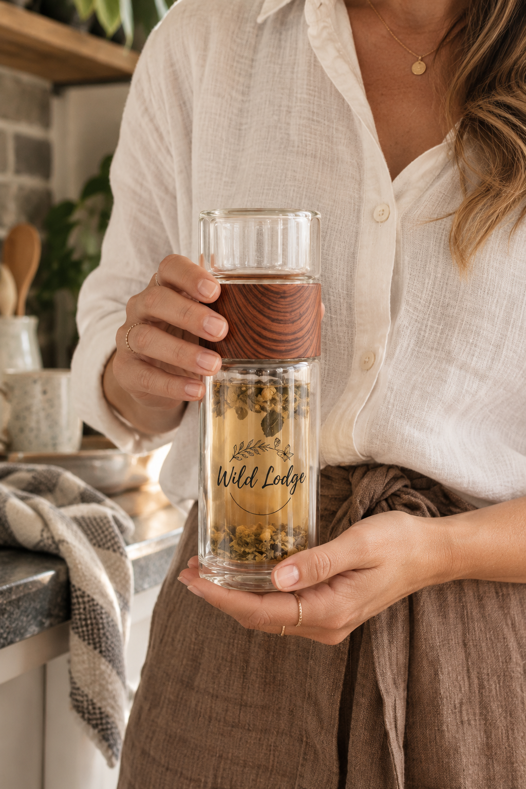 Reset Double Wall Glass Tea Infuser